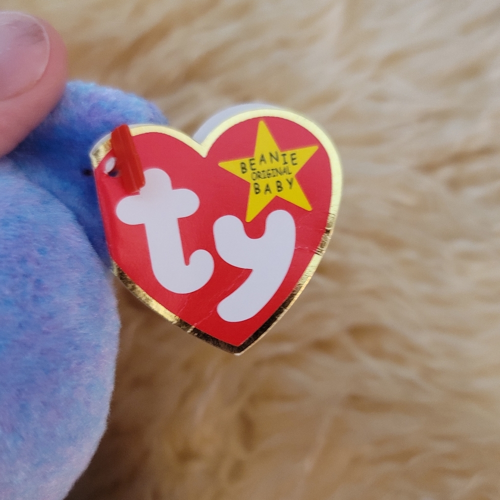 Ty Beanie Babies Platinum Edition Club Kit 9" Clubby II, Purple Bear With Tag - Picture 6 of 12